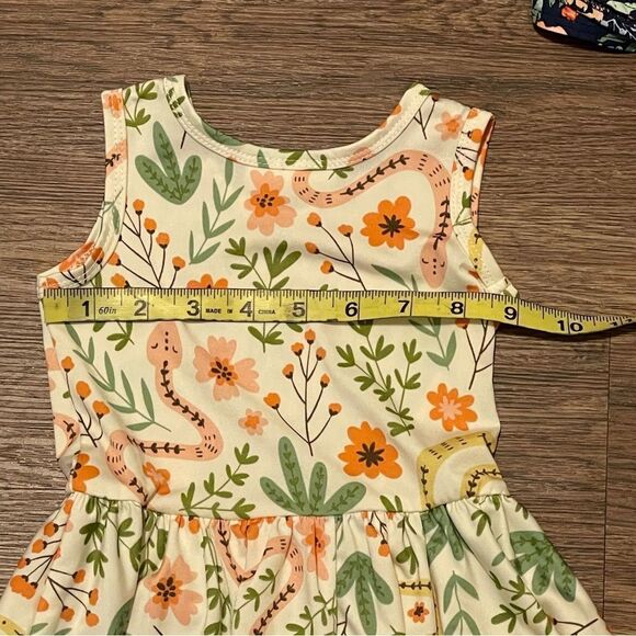 Dot Dot Smile 5 Sleeveless Twirl Dresses Floral Solid Blue Cream Pink 12-24 mos - Picture 11 of 12